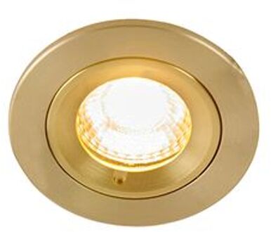 QAZQA Moderne Inbouwspot Goud Rond Ip44 - Xena