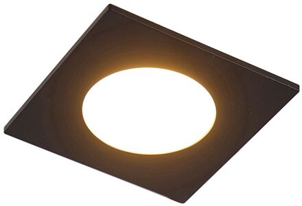 QAZQA Moderne Inbouwspot Zwart Incl. Led 3-staps Dimbaar Ip65 - Simply