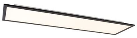 QAZQA Moderne Plafondlamp Zwart 120 Cm Incl. Led Dim To Warm - Liv