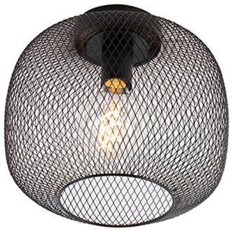 QAZQA Moderne zwarte plafondlamp - Bliss Mesh