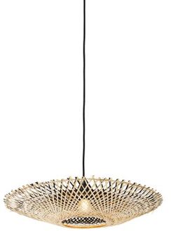 QAZQA Oosterse hanglamp bamboe 50 cm - Rina Wit