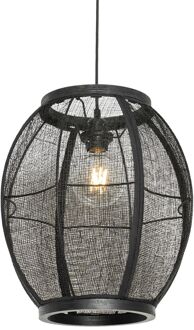 QAZQA Oosterse hanglamp zwart 35 cm - Rob