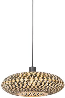 QAZQA Oosterse hanglamp zwart bamboe 40 cm - Ostrava