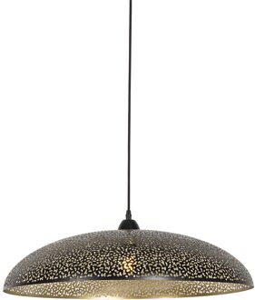 QAZQA Oosterse hanglamp zwart met goud 60 cm - Japke