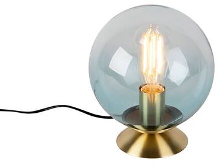 QAZQA pallon - Tafellamp - 1 lichts - H 230 mm - Blauw