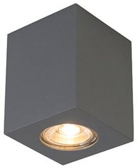 QAZQA quba - Plafond spot - 1 lichts - L 75 mm - Antraciet