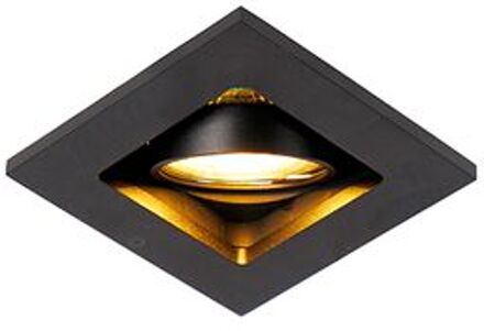 QAZQA Qure 1 GU10 - Inbouwspot - 1 Lichts - 10 cm - zwart