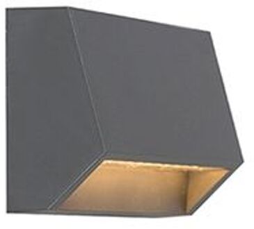 QAZQA Sandstone 1 - Wandlamp - 1 lichts - 97 mm - grijs