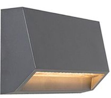 QAZQA Sandstone 2 - Wandlamp - 1 lichts - 160 mm - grijs