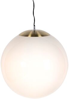 QAZQA Scandinavische hanglamp opaal glas 50 cm - Ball 50 Wit