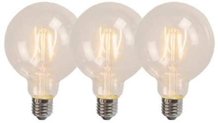 QAZQA Set van 3 E27 LED Glühlampe 4W 470 Lumen 2700K