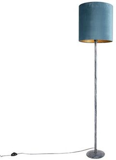 QAZQA simplo - Vloerlamp - 1 lichts - H 1790 mm - Blauw