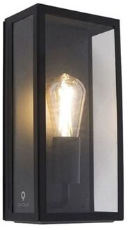 QAZQA Smart buiten wandlamp zwart incl. WiFi ST64 IP44 - Rotterdam