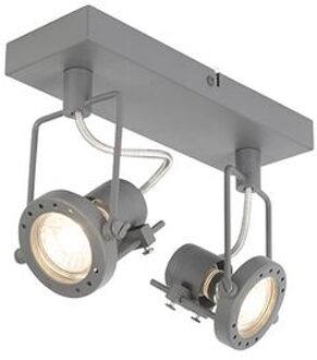 QAZQA suplux - Plafond spot - 2 lichts - L 240 mm - Antraciet