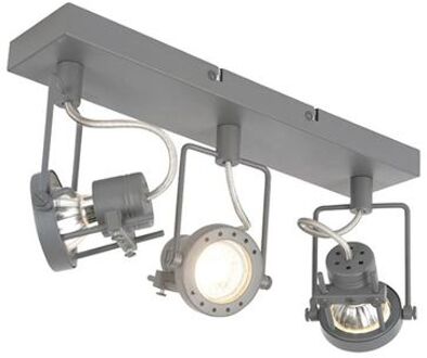 QAZQA suplux - Plafond spot - 3 lichts - L 360 mm - Antraciet