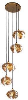 QAZQA Vintage hanglamp goud 5-lichts - Botanica