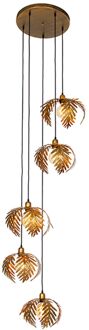 QAZQA Vintage hanglamp goud 5-lichts - Botanica