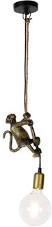 QAZQA Vintage hanglamp goud - Animal Monkey