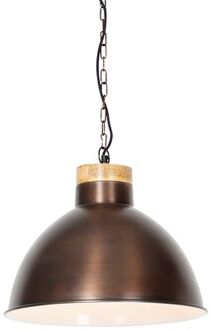 QAZQA Vintage Hanglamp Hout Met Koper Koper - Pointer