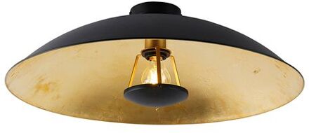 QAZQA Vintage plafondlamp zwart met goud 60 cm - Emilienne