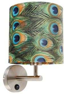 QAZQA Wandlamp - 1 lichts - D 230 mm - Blauw