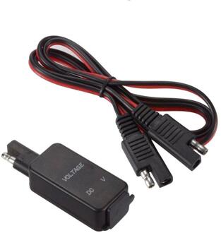 Qc 3.0 Car Charger Socket 12V Dual Usb Charger Led Digitale Display Motorfiets Sigarettenaansteker Laders Sae Inline zekering