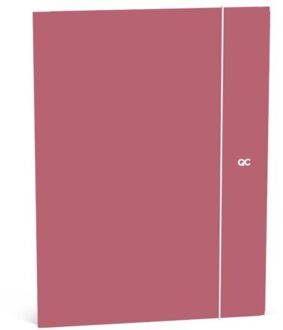 Qc colour elastomap, formaat folio, kleur dusty rose