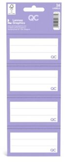 Qc colour - schooletiketten, lavendel paars
