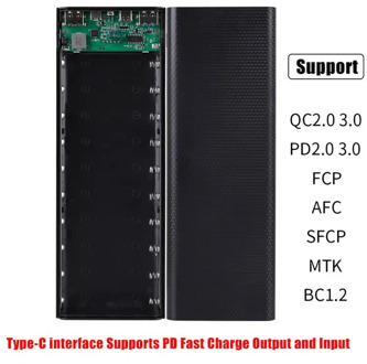 QC3.0/5V Dual USB 10*18650 Power Bank Case With Digital Display Screen Mobile Phone Charger battery Holder Charging Box My13 20