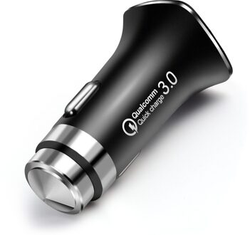 QC3.0 Autolader 5V3A Quick Charge 3.0 Auto-Lader Snel Opladen USB Telefoon voertuig Lader QC2.0 Compatibel Voor Samsung XIAOMI zwart