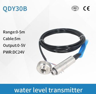 QDY30B Anti Blokkeren Waterniveausensor Water Diesel Brandstof Niveau Sensor Vloeistofniveau Zender Fabriek Prijs 0-5V uitgangssignaal 5M range 5M kabel