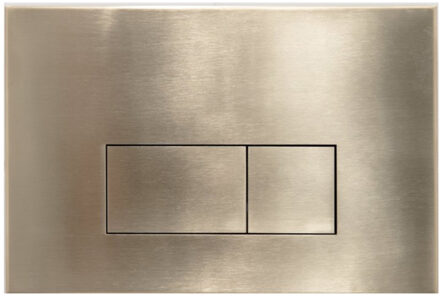 QeramiQ Bedieningsplaat Qeramiq Push Met DualfFush Frontbediening Metaal Rechthoek Geborsteld Messing