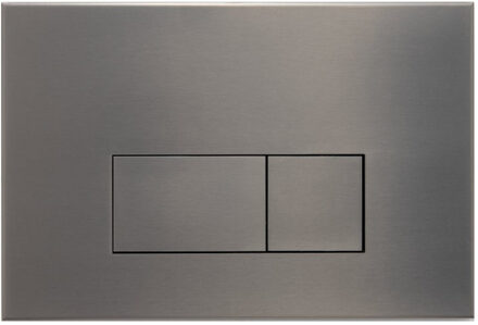 QeramiQ Bedieningsplaat Qeramiq Push Met DualfFush Frontbediening Metaal Rechthoek Gunmetal