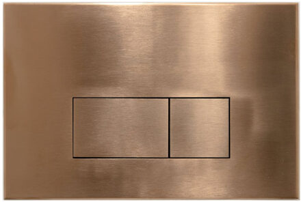 QeramiQ Bedieningsplaat Qeramiq Push Met DualfFush Frontbediening Metaal Rechthoek Koper