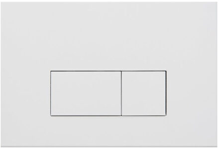 QeramiQ Bedieningsplaat Qeramiq Push Met DualfFush Frontbediening Metaal Rechthoek Mat Wit
