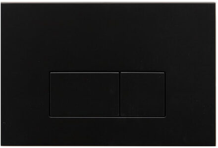 QeramiQ Bedieningsplaat Qeramiq Push Met DualfFush Frontbediening Metaal Rechthoek Mat Zwart