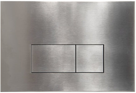 QeramiQ Bedieningsplaat Qeramiq Push Met DualfFush Frontbediening Metaal Rechthoek Steel RVS