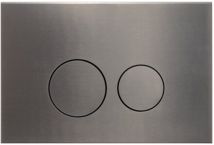 QeramiQ Bedieningsplaat Qeramiq Push Met DualfFush Frontbediening Metaal Rond Gunmetal