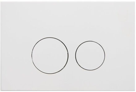 QeramiQ Bedieningsplaat Qeramiq Push Met DualfFush Frontbediening Metaal Rond Mat Wit