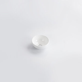 QeramiQ Dely Waskom - 20x20x9cm - rond - keramiek - glans wit Wit glans