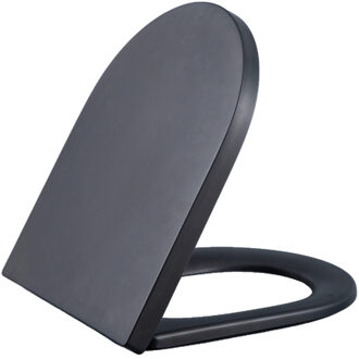 QeramiQ Dely Zitting - softclose - quickrelease - 35mm - mat zwart E13/A15 35mm seat matt black Zwart mat