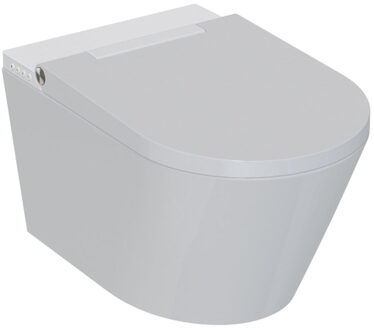 QeramiQ Luma Douche WC - Randloos - fohn - ladydouche - Glans Wit De_Light