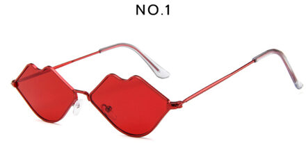 QETOU Lip vorm Retro Kus Zonnebril Vrouwen Zonnebril Voor Vrouwen Legering Spiegel Zonnebril vrouwelijke oculos de sol GD007-1