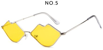 QETOU Lip vorm Retro Kus Zonnebril Vrouwen Zonnebril Voor Vrouwen Legering Spiegel Zonnebril vrouwelijke oculos de sol GD007-5