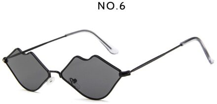 QETOU Lip vorm Retro Kus Zonnebril Vrouwen Zonnebril Voor Vrouwen Legering Spiegel Zonnebril vrouwelijke oculos de sol GD007-6