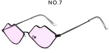 QETOU Lip vorm Retro Kus Zonnebril Vrouwen Zonnebril Voor Vrouwen Legering Spiegel Zonnebril vrouwelijke oculos de sol GD007-7