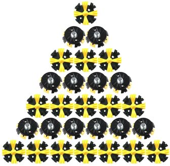 Qhalen 28Pcs Golf Schoen Spikes Blauw & Geel Stinger Draad Schoenplaten Fast Twist Golf Training Aids Accessoires