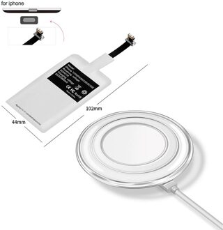 QI Draadloze Oplader Met Draadloos Opladen Ontvanger Voor iphone 6 6S 7 Samsung S6 Moblie Telefoon Inductie Lading Pad Dock Adapter For iphone Add wit