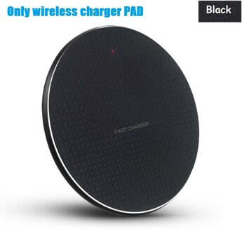 Qi Draadloze Oplader Pad Voor Iphone 11 Xs Max X Xr 8 Plus Snel Opladen Voor Samsung Note 9 Note 8 S10 Quick Inductie Oplader zwart enkel en alleen Pad