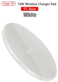 Qi Draadloze Oplader Voor Iphone 11 Pro Xs Max 8 Draadloze Snelle Opladen Pad Voor Samsung S20 S10 S9 Note 10 Plus Draadloze Opladers PC stijl wit
